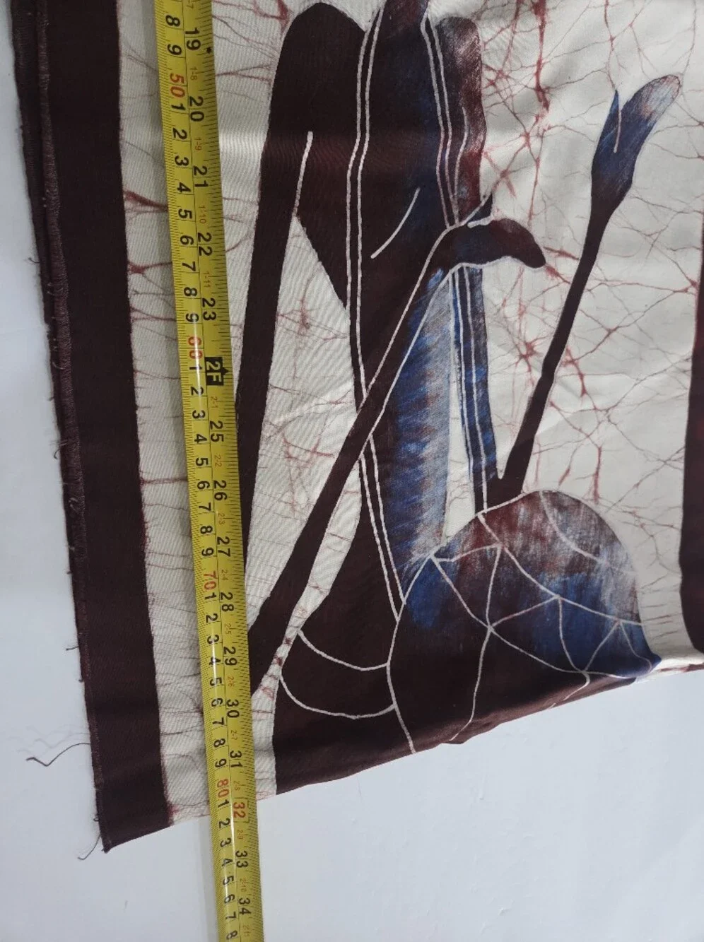 Handmade Maroon and Blue African Silhouette Wall Hanging 44×15in.